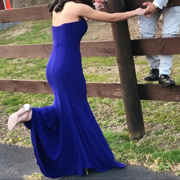 David's Bridal Dresses Davis Bridal Royal Blue Dress Poshmark